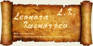 Leonora Kušnorjev vizit kartica